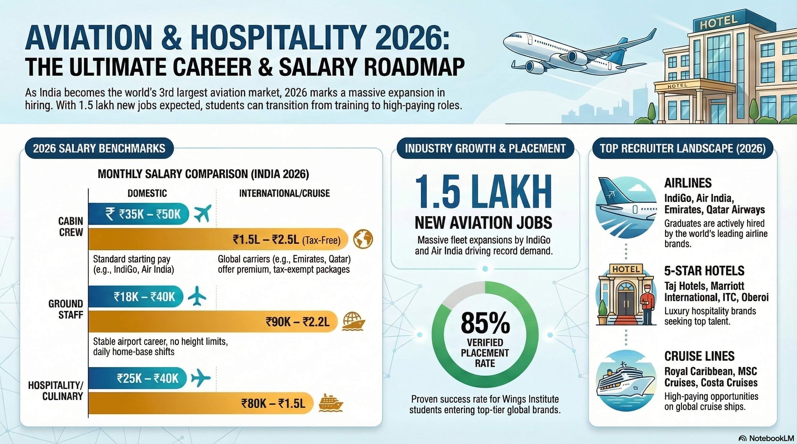 Hospitality Management Placement Companies 2026: Top Recruiters & How to Get Hired - Hotel Mgmt career guide from Wings Institute Vadodara Gujarat